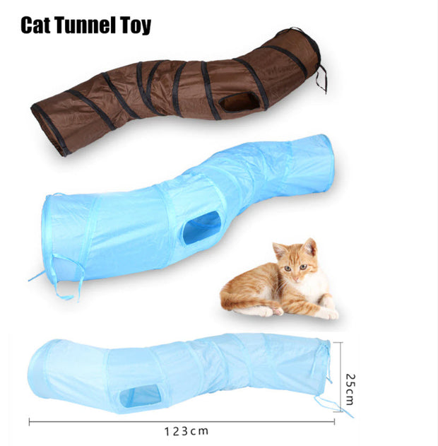 Get set for some pop-up fun with your kitty with this Cat Tunnel Toy. Every cat enjoys exploring a tunnel, so give your feline all the fun and feels of spending the day as a furry cave explorer. Just pop it open and then fold it down when you need to store it. Cats also love hiding and napping inside it, so you might want to leave it around.