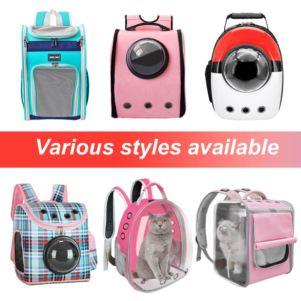 Time to take your fur baby out and about in style with the Pet Backpack. Ideal for adventures, this backpack keeps your best friend looking forward while feeling safe and secure. Its lightweight, innovative design features adjustable shoulder padding for extra comfort. Ventilated side panels allow for maximum airflow and a fabulous view.  The Pet Backpack is suitable for front carrier or backpack, or single-hand carrying. 