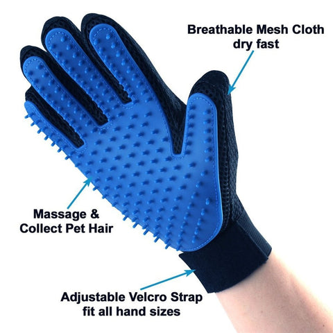 Get your pet’s cleaning on with this pair of Pet Grooming Gloves. Now you can provide your fur friend an effortless grooming experience no matter what type of coat they have. These gloves are created to gather loose fur, whether it’s long, short, wet, or dry. The palms are coated in soft rubber tips to assist in gently untangle hair and lift dirt. 