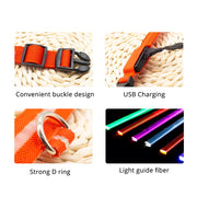 Help keep your adventuresome pup visible during your early morning or nighttime walks with the LED Light Dog Collar! This active, lightweight accessory can keep your furry friend visible and stays lit for hours when fully charged. It’s crafted from a durable, yet soft nylon material and has a protected USB charging port and a padded handle for added comfort. 