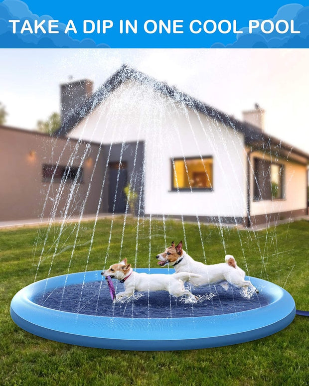 Bring home a personal spray zone for your pet with the Pet Sprinkler. Made out of high-quality material, this Pet Sprinkler is easy to set up on any flat surface outside in the yard. There are many ways a Pet Sprinkler can level up playtime, from adding a refreshing twist to games of fetch to taking a cooling dip after a run. 