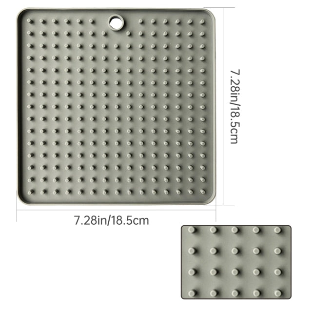 The Lick Mat it’s a textured way to give your dog a tasty treat! The lick mat is a fun way to treat your dog or distract them when needed. Simply spread a treat such as a peanut butter all over the textured mat and let your four-legged friend have at it. Once your dog is all done, throw it in the top rack of the dishwasher for easy cleaning!