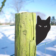 Display your artful cat-taste with the Cat Yard Art. Place it on your favorite stand, a window into your yard or garden to immediately add artful styling to your space. This Cat Yard Art is made of durable material with a stylish black finish for years of quality use. Your yard will be the delight of guests, family, and friends! 