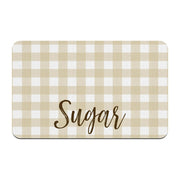 Prevent any spillage and mess during your pet’s mealtime with Personalized Placemat. This food mat has a raised outer edge to help keep food and water spills on your floors while adding a personalized flair to your pets' dining experience. Made from high-quality material, the Personalized Placemat stays in place while your pet enjoys his meal.  When ordering this product, contact us at info@spoiledpetsco.com with your pets name after the order has been placed.