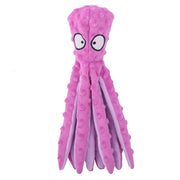 Help your fur friend spend his endless reserves of energy with the Octopus Dog Toy. The toy features a pleasant, floppy design, perfect for tossing fun, and has crinkle paper all over the tentacles, the sound will attract your dog's attention. Its realistic feel of an internal knotted rope satisfies your dog’s instinct to chew. The corduroy textures and crinkle paper, make it even more fun for your dog to play. 