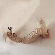 Give your kitty a complete view with Wall Mounted Wooden Cat Furniture. This wooden furniture mounts against the wall without brackets and can be used as a sitting area or steps to other wall-mounted cat furniture.  Your feline friend will enjoy looking down at everything from on high and you’ll love the floor space you save!